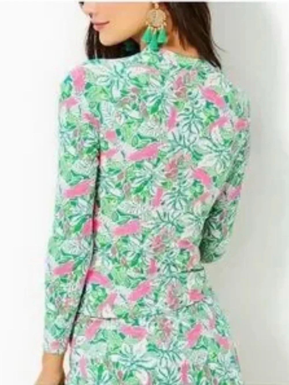 Lilly Pulitzer Nayte Rashguard Top Botanical Green Just Wing It. NWT SIZE 4